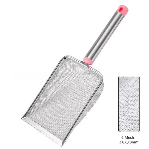 Stainless Steel Fine Mesh Cat Litter Scoop Easy To Clean Non-Stick Shovel For Reptiles Sand Efficient Durable Litter Scoop - Image 12