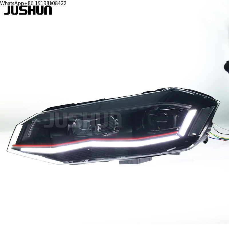 JUSHUN 2019-2024 for Volkswagen POLO LED Headlights DRL Sequential Turning Signal New Condition 6000k Color Temperature