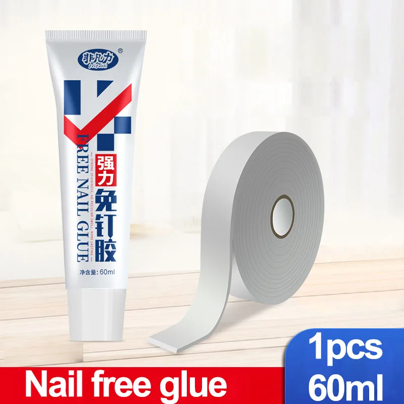 Strong Universal Nail-free Glue Waterproof Multifunction Super Adhesive for Wall Metal Mirror Bathroom Shelf without Punching