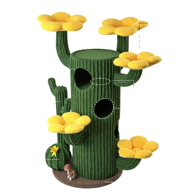 

Cactus cat climbing frame, nest tree integrated super large green plant cat frame