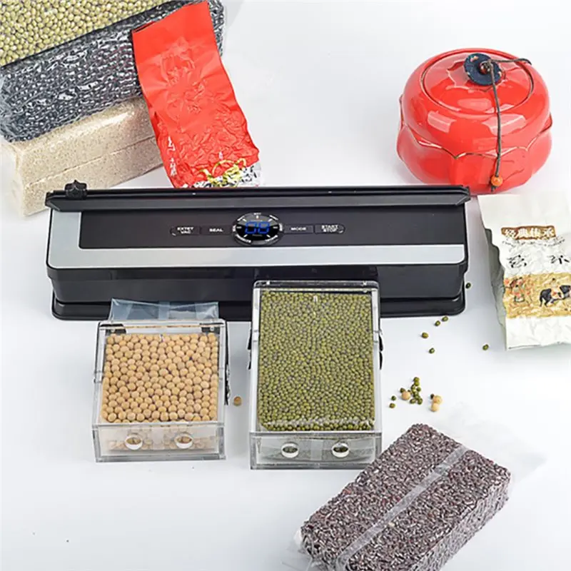 Máquina de envasado al vacío con sellado de botón táctil automático Compatible con enchufe europeo de estilo caliente 2025 para uso en seco y húmedo