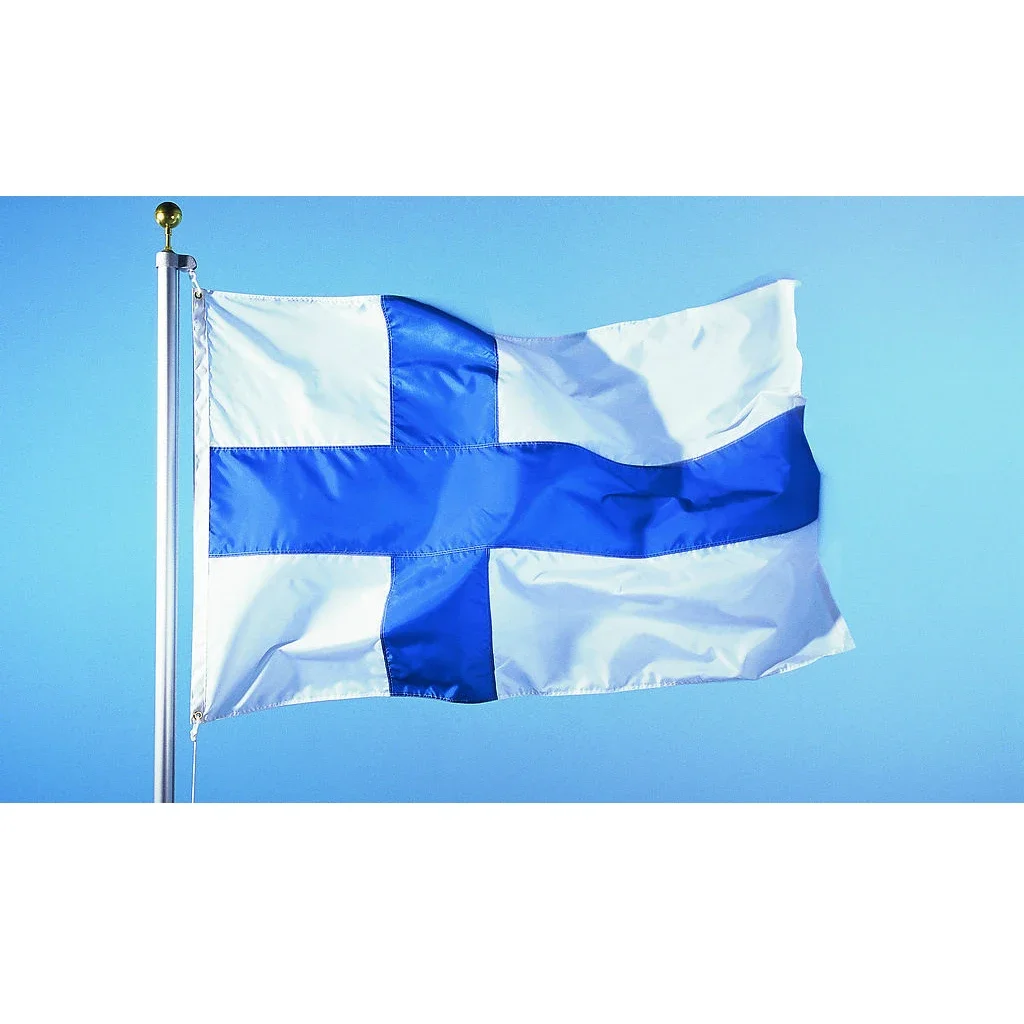 JimonFlag 90*150cm Finland Flag Polyester standard National Flag Banner Outdoor Indoor