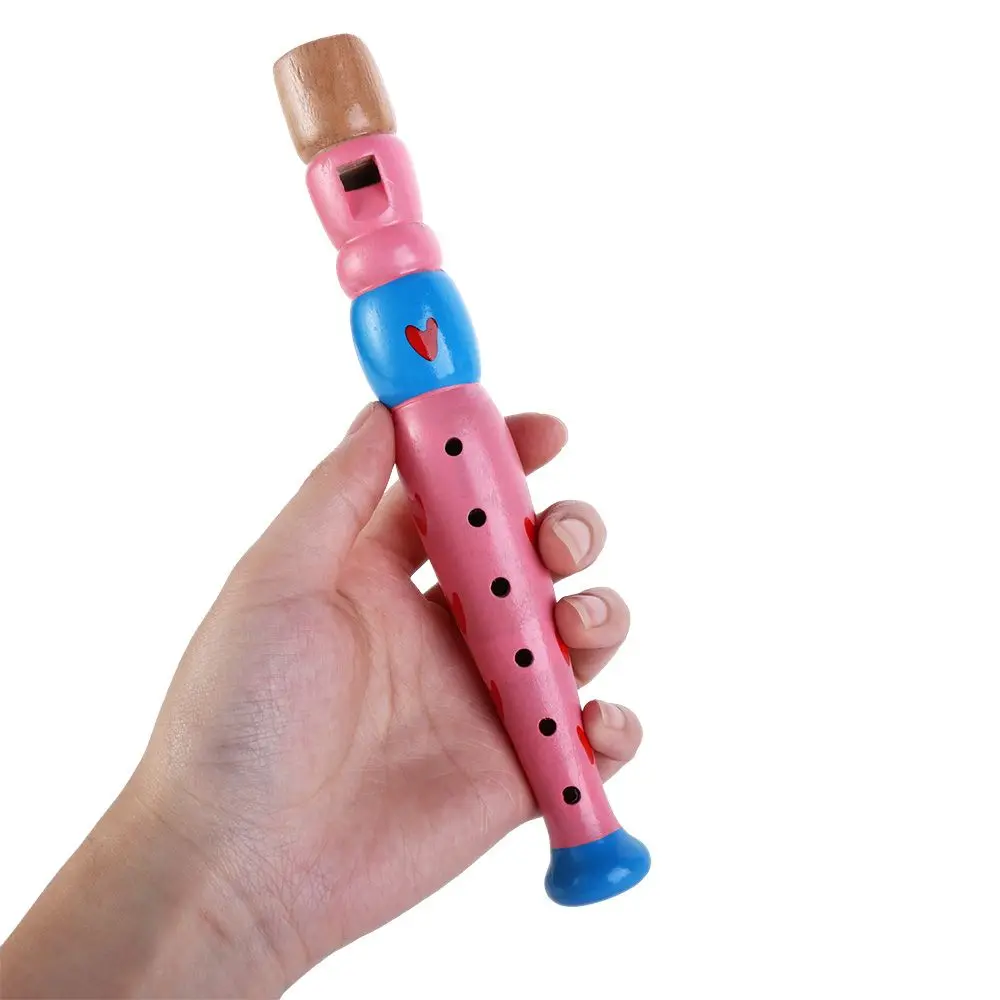 Short Flute Kids Woodwind Musical Instrument for Children Learning Educational Musical Instruments With Colorful Patterns