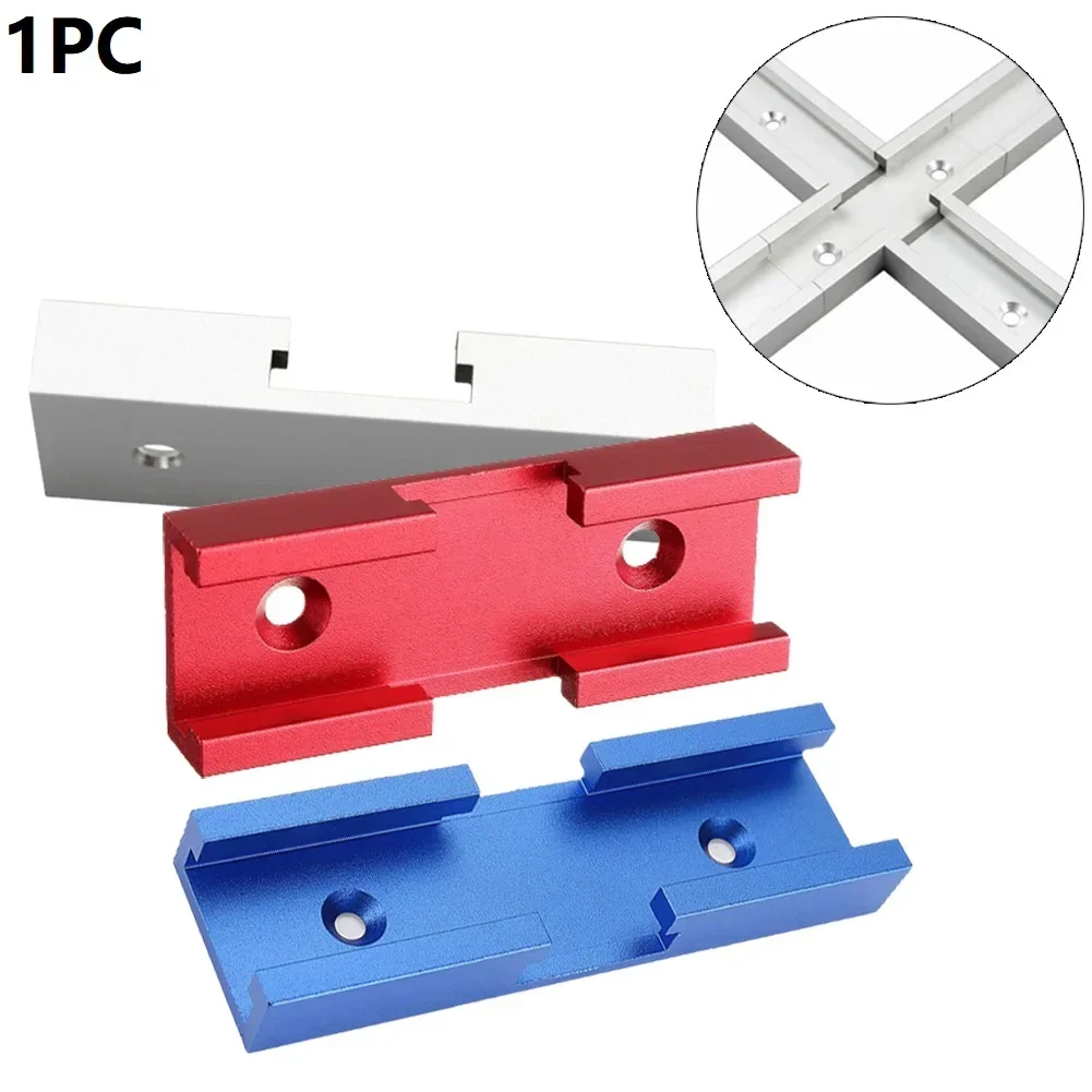 Woodworking Universal Chute Cross Track Connector T-Track Intersection Aluminum T-slot Miter Track Jig T Screw Fixture Slot