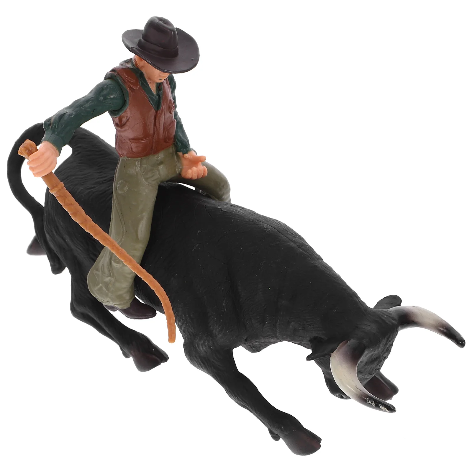 

Western Cowboy Bull Exquisite Figurine Imitation Toy Children’s Toys Desktop Adornment Static Matador Home Decorations