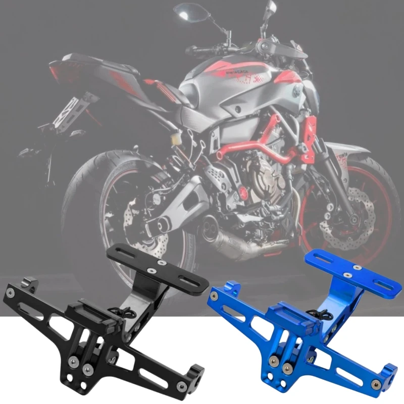 

For YAMAHA YZF R3 R15 FZ6 FZ-09 FZR250/400 MT-10 Motorcycle license plate stand LED light rear turn signal stand CNC adjustable