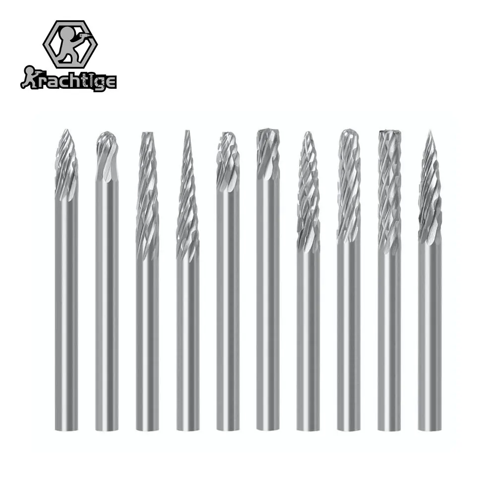 

10Pcs Tungsten Carbide Rotary Files Burrs Die Grinder Drill Carbide Burr Set