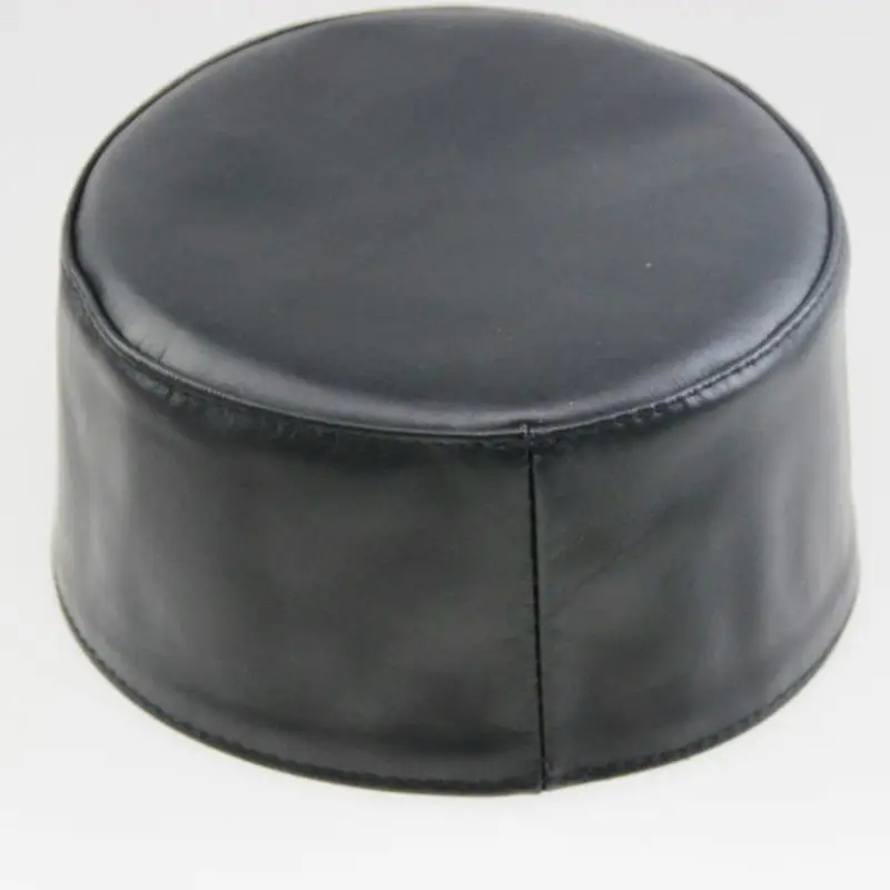 

652F Мужская мусульманская молитвенная шляпа из натуральной кожи, однотонная исламская, арабская, Дубай, хиджаб, кепка, Рамадан,