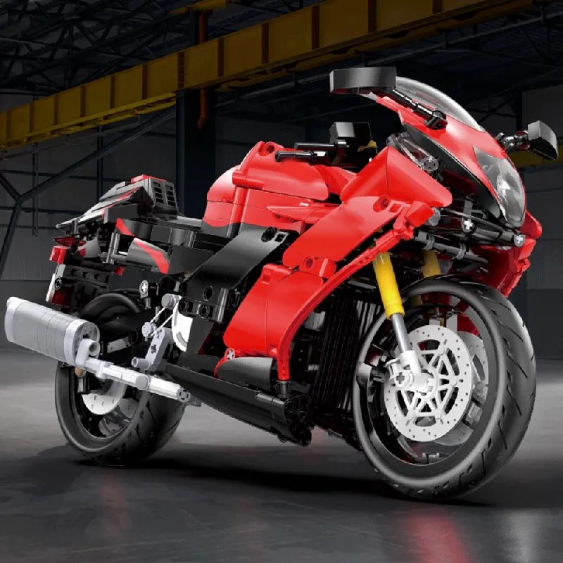 

1043шт ﻿ Technician Auto, черный и красный набор строительных блоков для мотоцикла, скоростной суперкар, комплект модели спортивного автомобиля, игрушки для мальчиков, подарок для взрослых