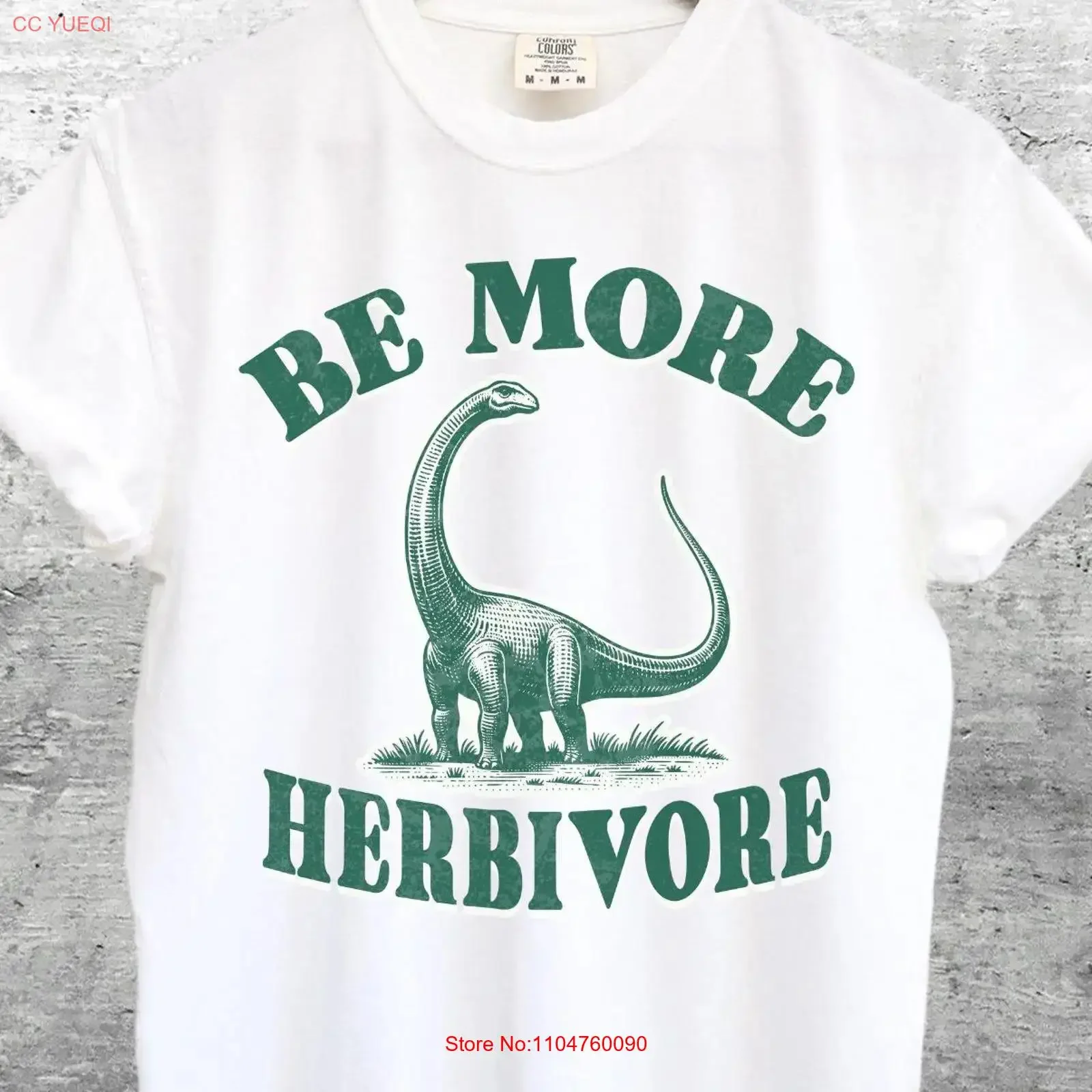 Camiseta Vegana y Vegetariana Granola Girl Be More Herbivore Oversize Vintage Lavada Suave Ropa de Diseñador Elegante Casual