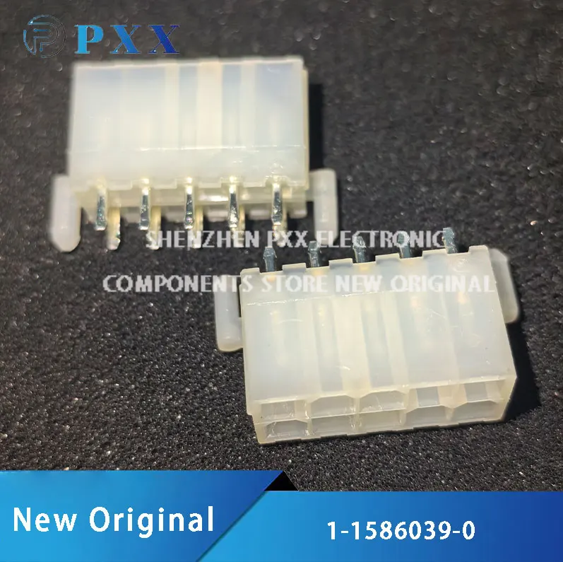 2Pcs, 1-1586039-0, Rectangular Power Connectors, Header, Plug, Wire-to-Board, 10Position, 4.2 mm