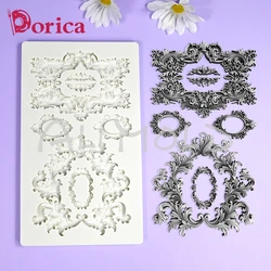Retro Lace Relief Design Silicone Mold Sugarcraft Chocolate Fondant Cake Mold DIY Resin Clay Model Home Decorating Tool Bakeware
