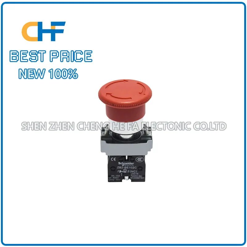 XB2BS542C ZB2BZ102C+ZB2BS54C Schneider emergency stop button switch 22mm one normally closed brand new original stock