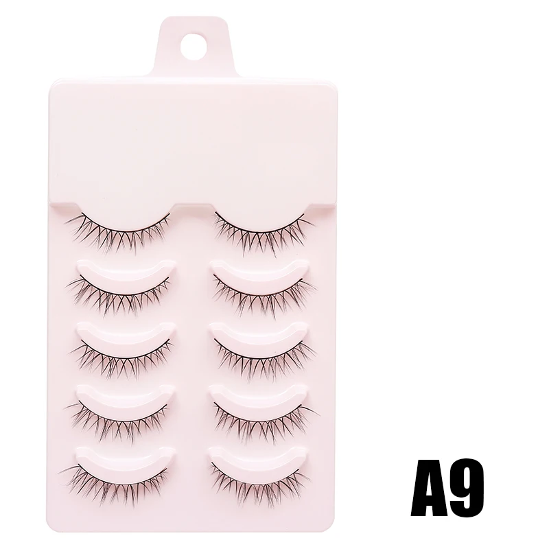 DINGSEN Gefälschte Wimpern, Anime-Wimpern, 5 Paar kleine Teufel-Wimpern, natürliches tägliches Make-up, Manga-Wimpern, transparente Band-Wimpern – Detail 21