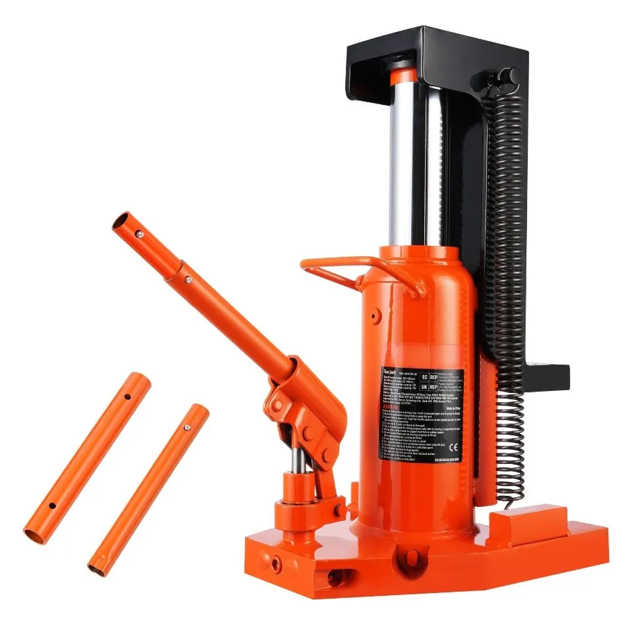 

Hydraulic Toe Jack 5 Ton On Toe Lift 10 Ton On Top Capacity 0.8-6.8 in Toe Height 11.3-17.3 in Top Height Air Hydraulic Claw Ja