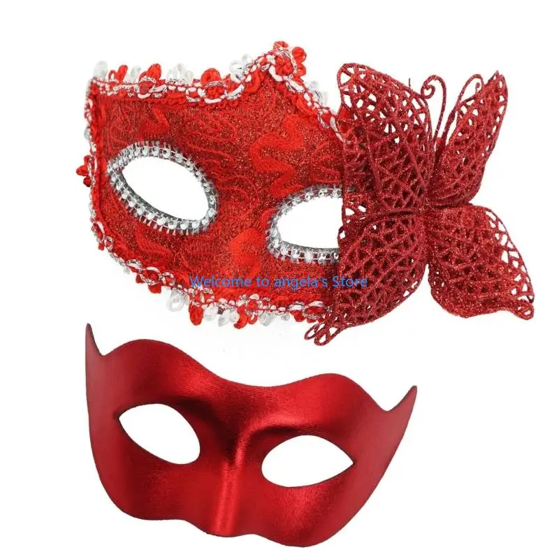 X4YC Half Gezicht Maskerade Masker Maskerade Kostuum Accessoire voor Mannen Vrouwen Halloween