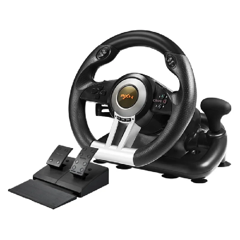 Racing Game Steering Wheel Pxn V3pro Dual Vibration Gaming Controller Compatible For Pc Ps4 Ps3 Switchxbox Racing Game Accessory