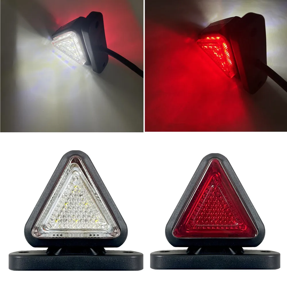 2PCS 12LED Side Marker Lights Indicator Lamp Trailer Truck LED Front Rear Clearance Lights Red White 12V 24V Waterproof for Car