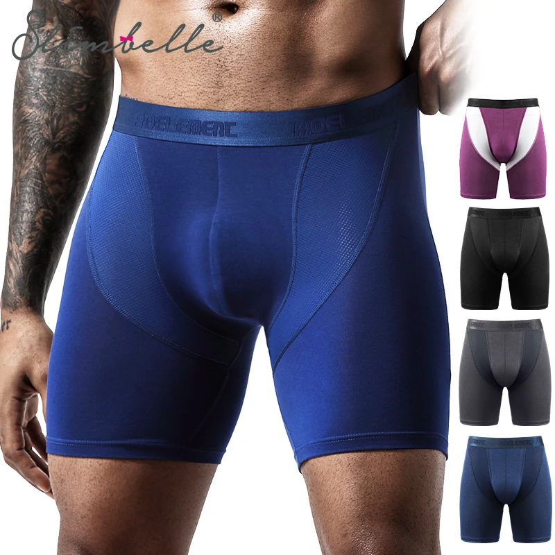 

SLIMBELLE Mens Underwear Mesh Quick Dry Wicking Boxer Briefs Active Sports Soft Elastic Waistband Total Support Pouch Underpant