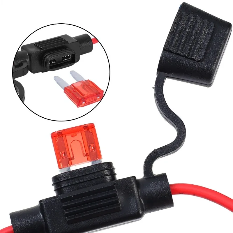 Porte-fusible étanche pour voiture, mini lame, prise de fusible, interrupteur de coupure en ligne, adaptateur, boîte anti-éclaboussures, 12V, 30A,