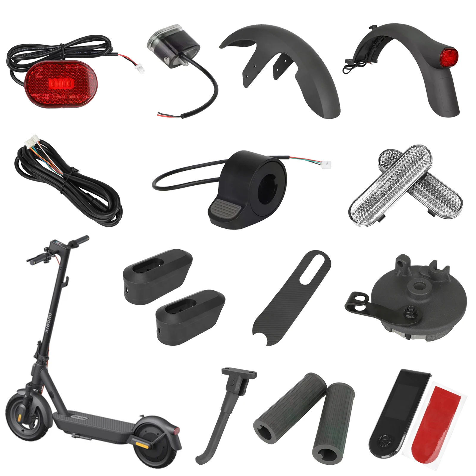 

Для электрического скутера Xiaomi 5 Plus, оригинальные запасные части, крыло, дроссельная заслонка, основной кабель контроллера, подставка, светильник, приборная панель