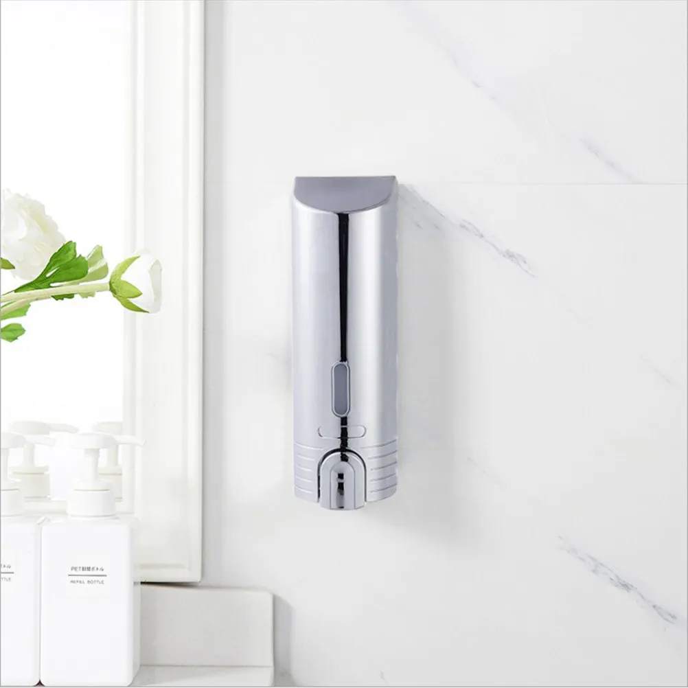 

Wall Mounted Soap Dispenser 21x8cm Clear Large Capacity for Shower Gel Shampoo Lotion Hand Liquid Bathroom Kitchen Hotel Office