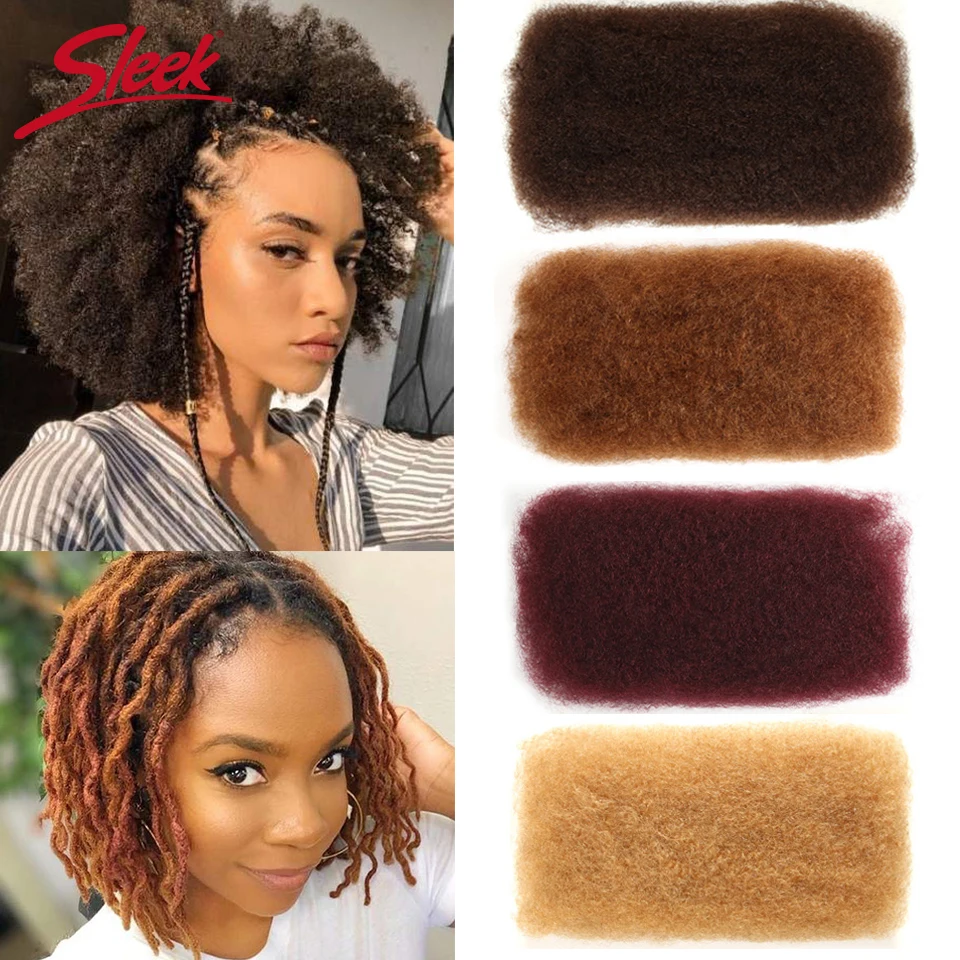 Sleek Brazilian Afro kinky Curly Bulk Human Hair For Braiding Remy Hair 1 Bundle 50g/pc Natural Color Braids Hair No Weft