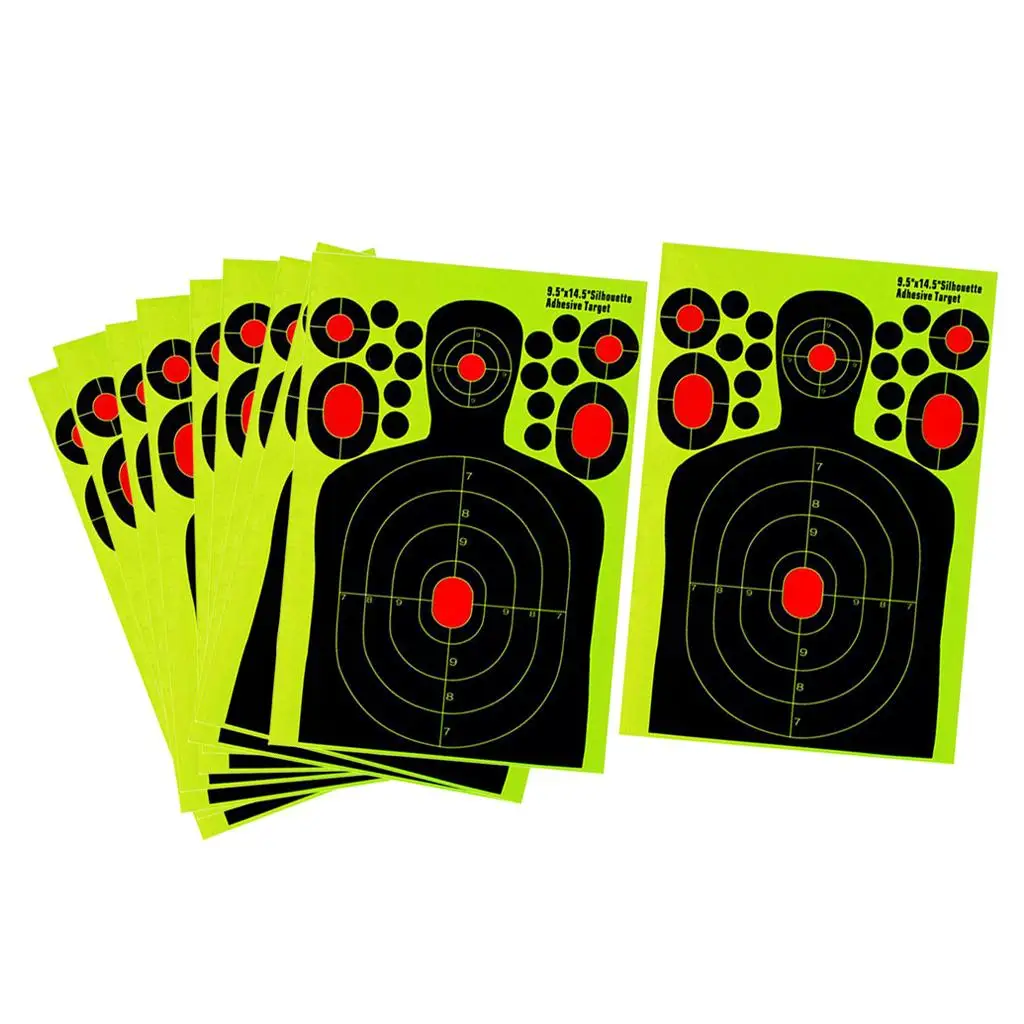 10-Sheet Paper Silhouette Range Hunting Targets for 15x10 Inches