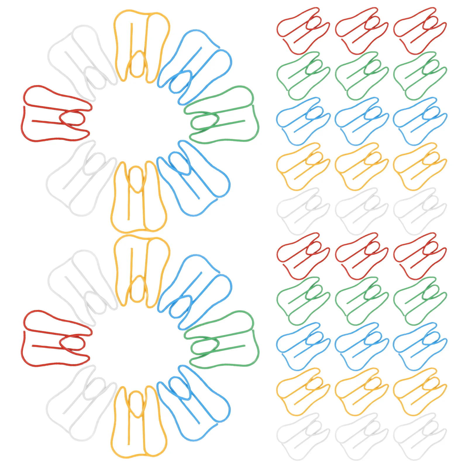 

100 Pcs Cute Paper Clip Binder Decorative Metal Clips Bookmark Colored Paperclips