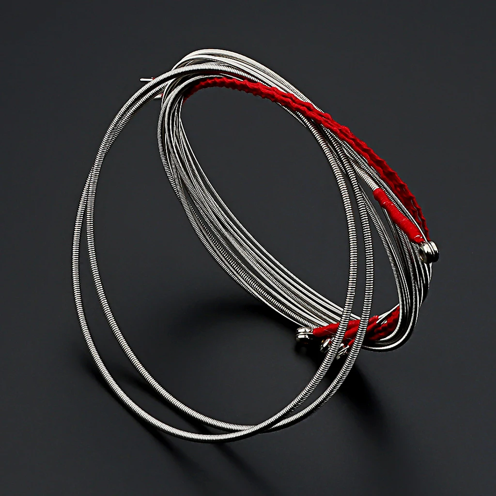 Bass Guitar Parts Four string bass strings with red wire