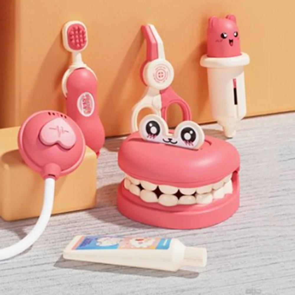 Role play jogo dental médico brinquedos fingir jogar educação precoce simulação dentista brinquedo conjunto escova de dentes interação