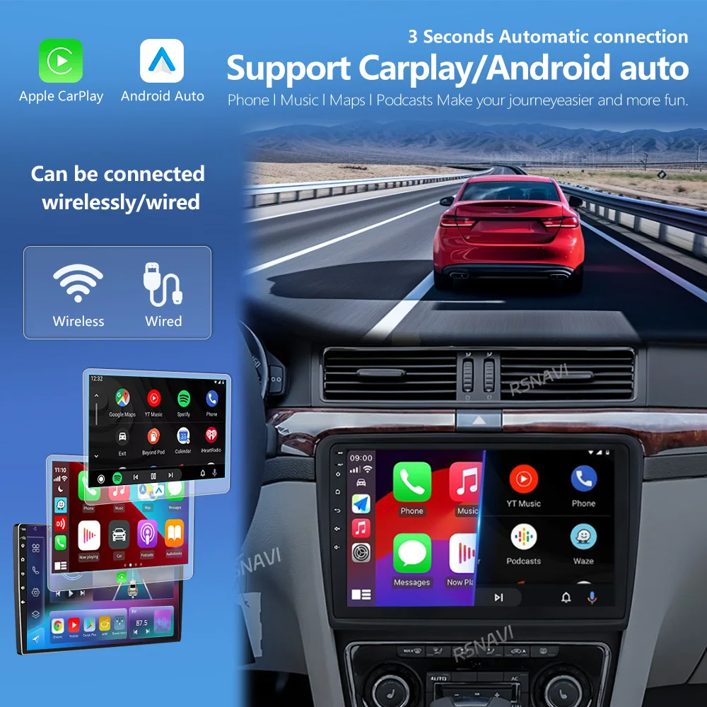Android 16 Carplay Auto 2K Screen Car Multimedia Radio Player For Skoda Superb 2 2008 - 2015 Autoradio GPS Stereo 2din Head Unit