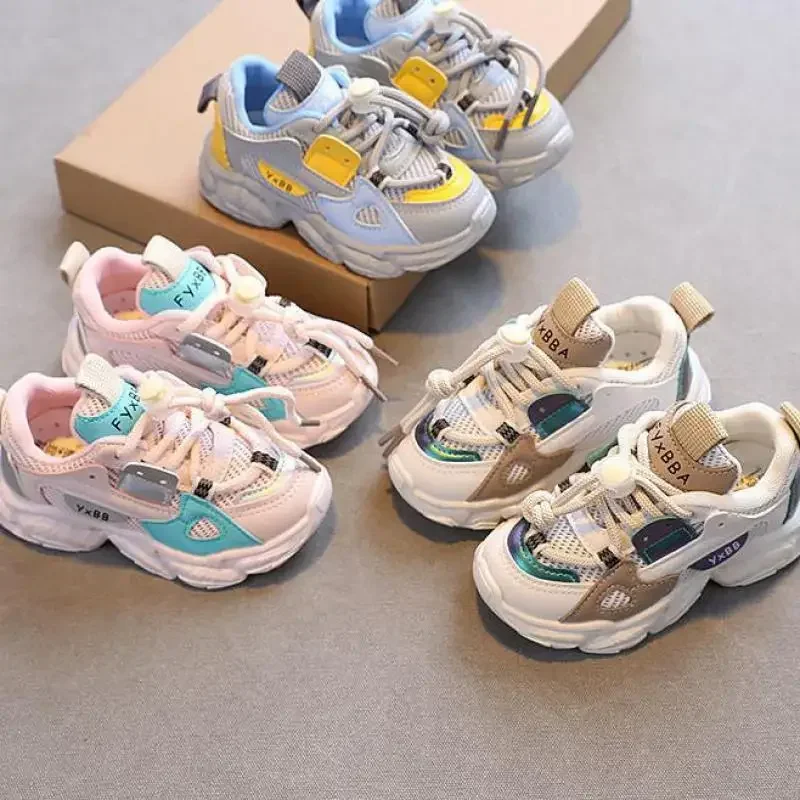 Size 21-36 Baby Toddler Shoes for Boys Girls Breathable Mesh Little Kids Casual Sneakers Non-slip Children Sport Shoes Tenis