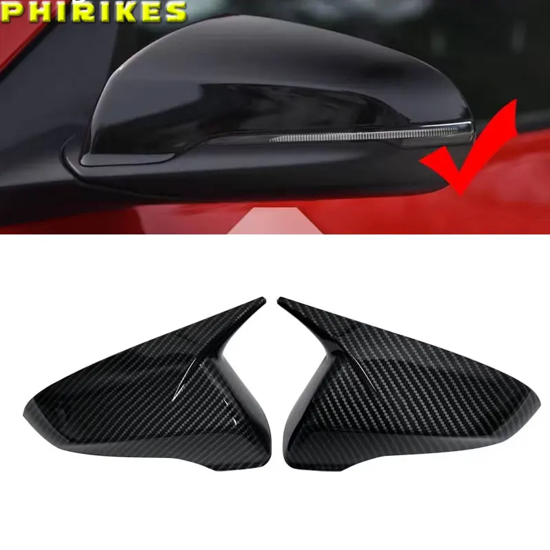 

For Hyundai Veloster N 2018-2023 Horn Pair Rearview Mirror Cover Side Reversing Mirror Cap Rear View Mirror Trim Accessories