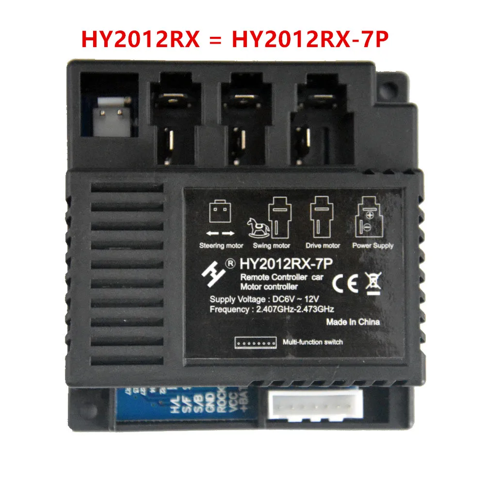 子供の電気自動車のリモコンレシーバー,Bluetooth 2.4g,HY2012RX-7Pコントローラー,スムーズなスタート機能,HY2012RX-AD