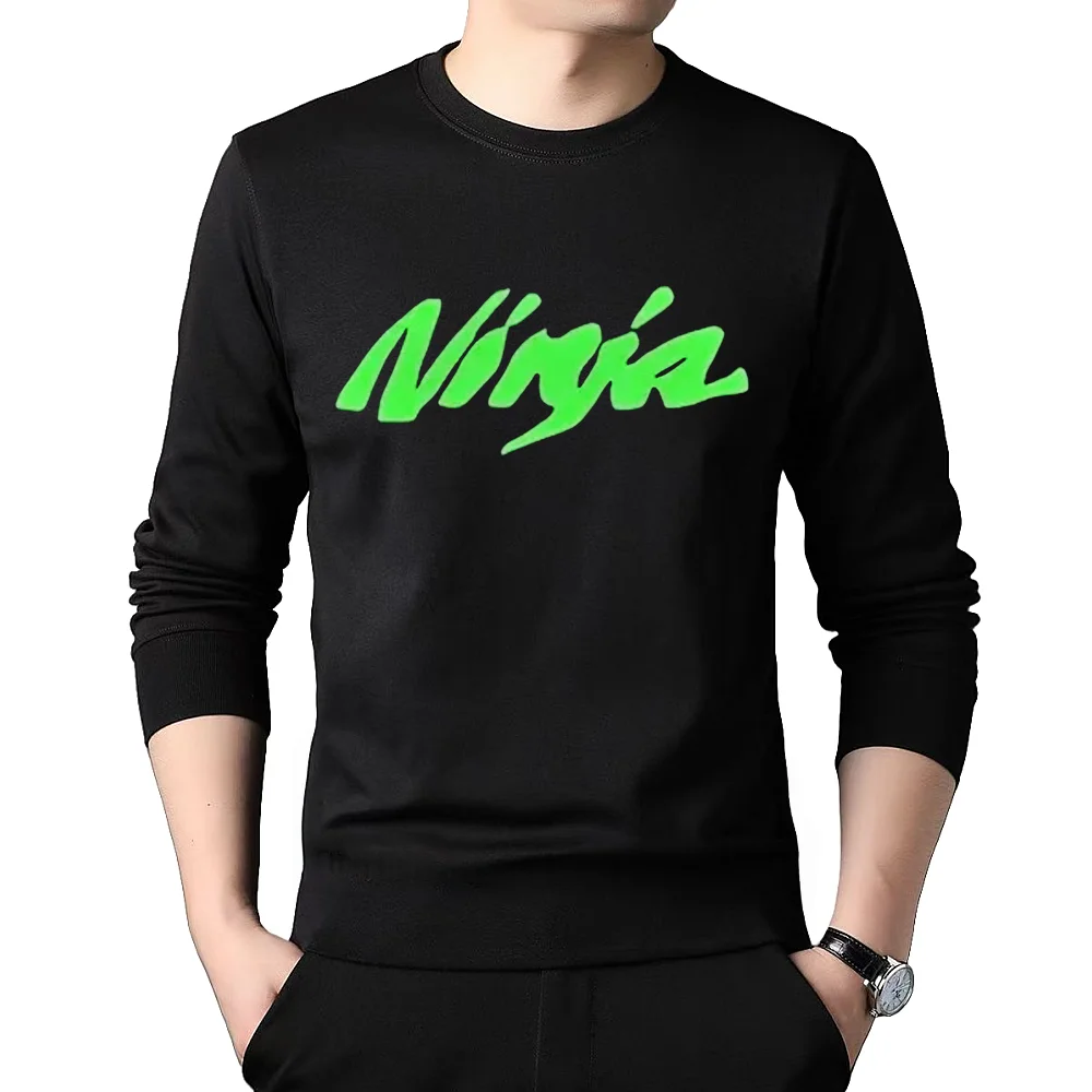 

Новинка 2025 года, мужские и женские футболки Kawasaki Motorcycle Racing Team, весенне-осенний повседневный спортивный топ из чистого хлопка с длинными рукавами