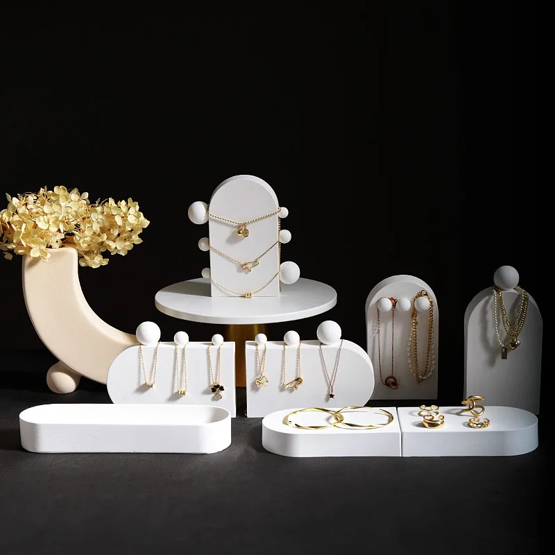 Jewelry Display Rack Jewelry Tray Shop Desktop Gypsum Pendant Jewelry Ring Holder Necklace Shelf Jewelry