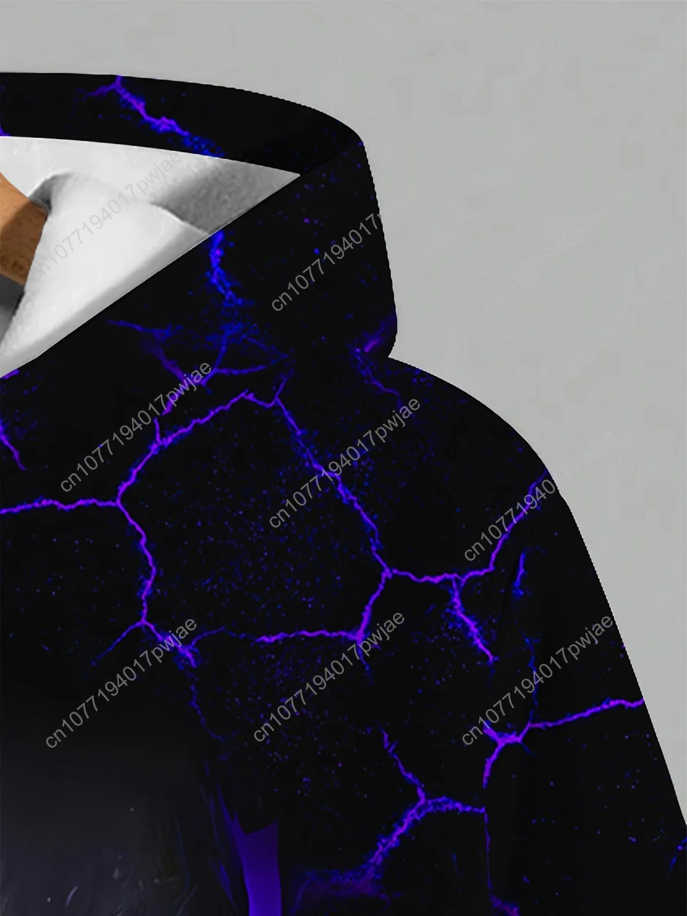 Мужская толстовка, цифровой 3D-принт со светящимся черепом и синим узором кости, готический уличный пуловер, можно стирать в машине, зимняя S