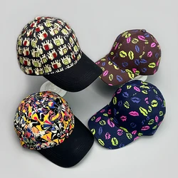 Colorful Lip Elephant Baseball Hats Hip Hop New Unisex Sunshade Outdoor Breathable Color Block Versatile Personal Peaked Caps