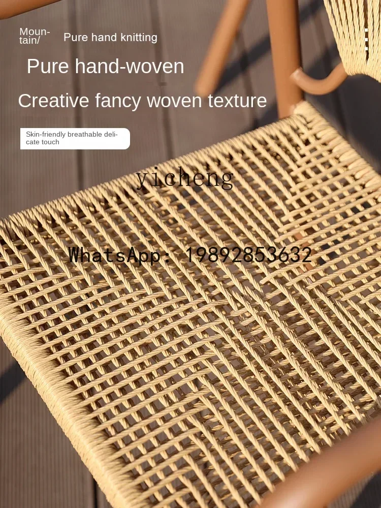 Outdoor Table and Chair Garden Leisure Dining Table Outdoor Villa Waterproof Sunscreen Rattan Chair