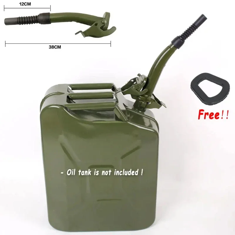 38cm + Sealing Gasket For 5/10/20 litre jerry cans Metal Rubber Jerry Gerry Can Pouring Spout Flexible Nozzle Petrol Fuel Seal