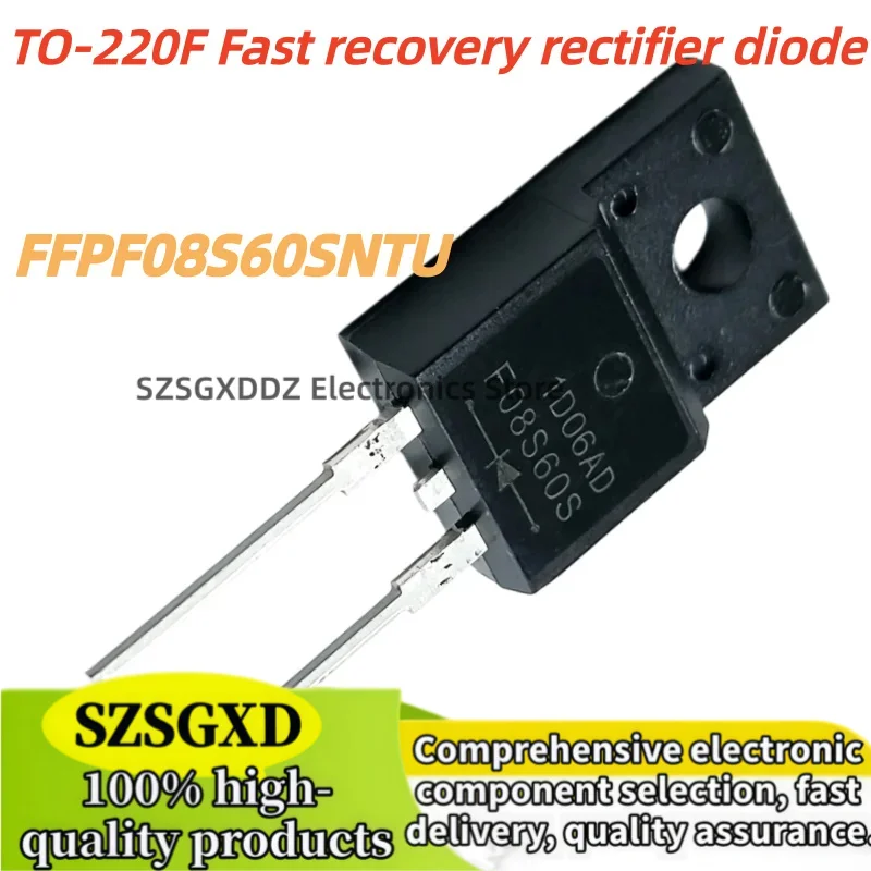 5-10-30unidades/lote 100% new quality F08S60S F08S60SN TO220F FFPF08S60SNTU 8A/600V TO-220F-2