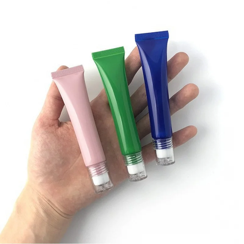 

20 мл крем для глаз в мягкой тубе с массажными роликами, упаковка с тремя роликами-аппликаторами, 20 г, розовый, синий, зеленый, коричневый, белый