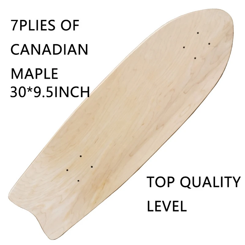 Plateaux de planche à roulettes en érable canadien, planche de skate de surf, matériau XY pour les élections, 30 po x 9,5 po