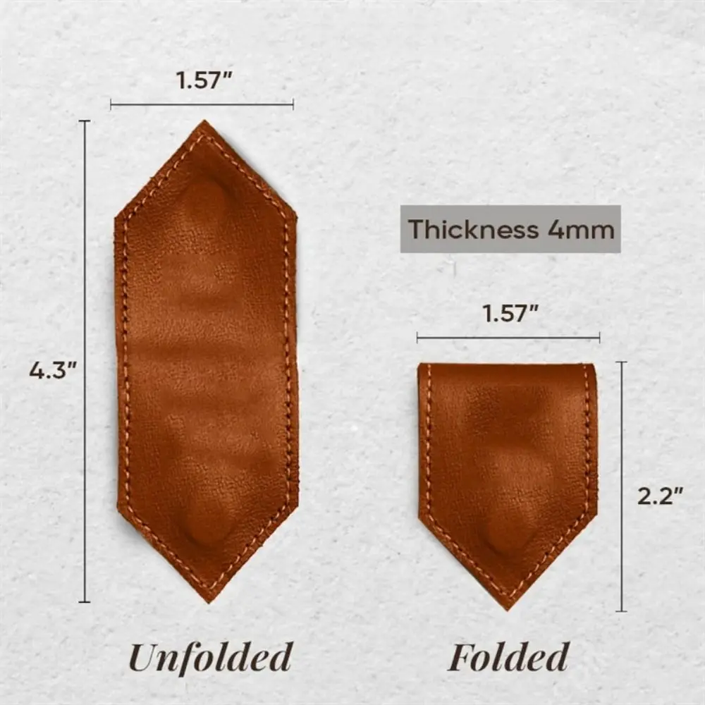 High Quality PU Leather Magnetic Bookmark Diamond Shape Multifunctional Book Pagination Mark Leather Bookmark Reading Lovers