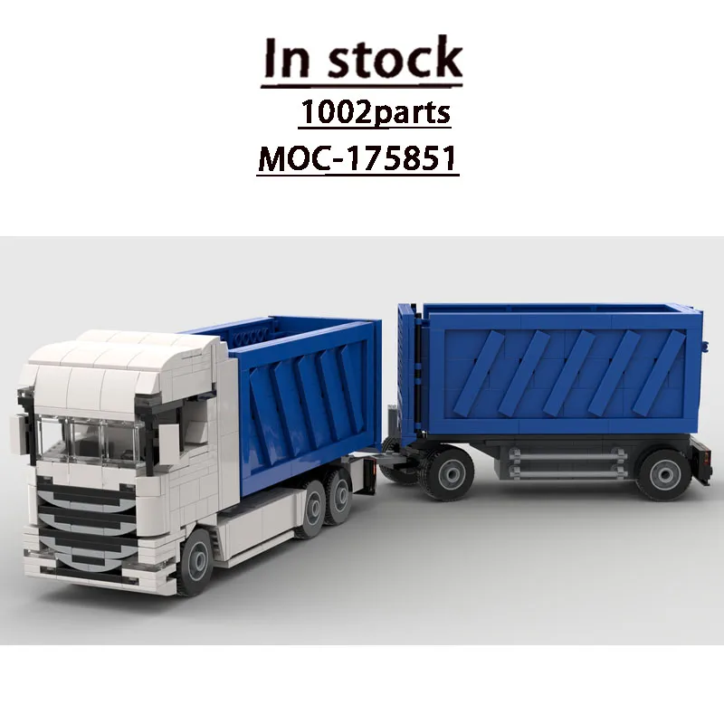 

MOC-175851 City New Classic Cargo Container Truck Building Block Model 1002 Parts MOC Boys' Birthday Christmas Toy Gift