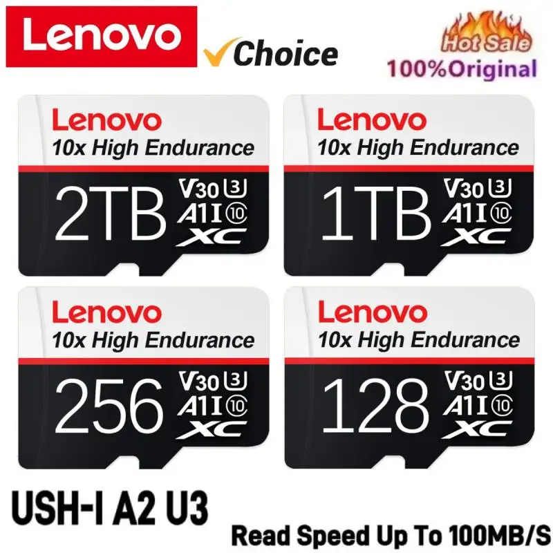 Karta pamięci Lenovo 2TB 1TB Class 10 High Speed U3 A2 Karta pamięci Flash 128GB Karta TF 256GB 512GB Karta Micro TF SD do kamery samochodowej