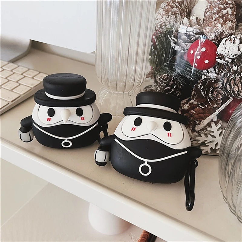 3D Cute Cartoon Doctor Schnabel Earphone Case For Airpods Pro 2022 Silicone Shockproof Cover For Airpods 2 3 2021 Charging Box