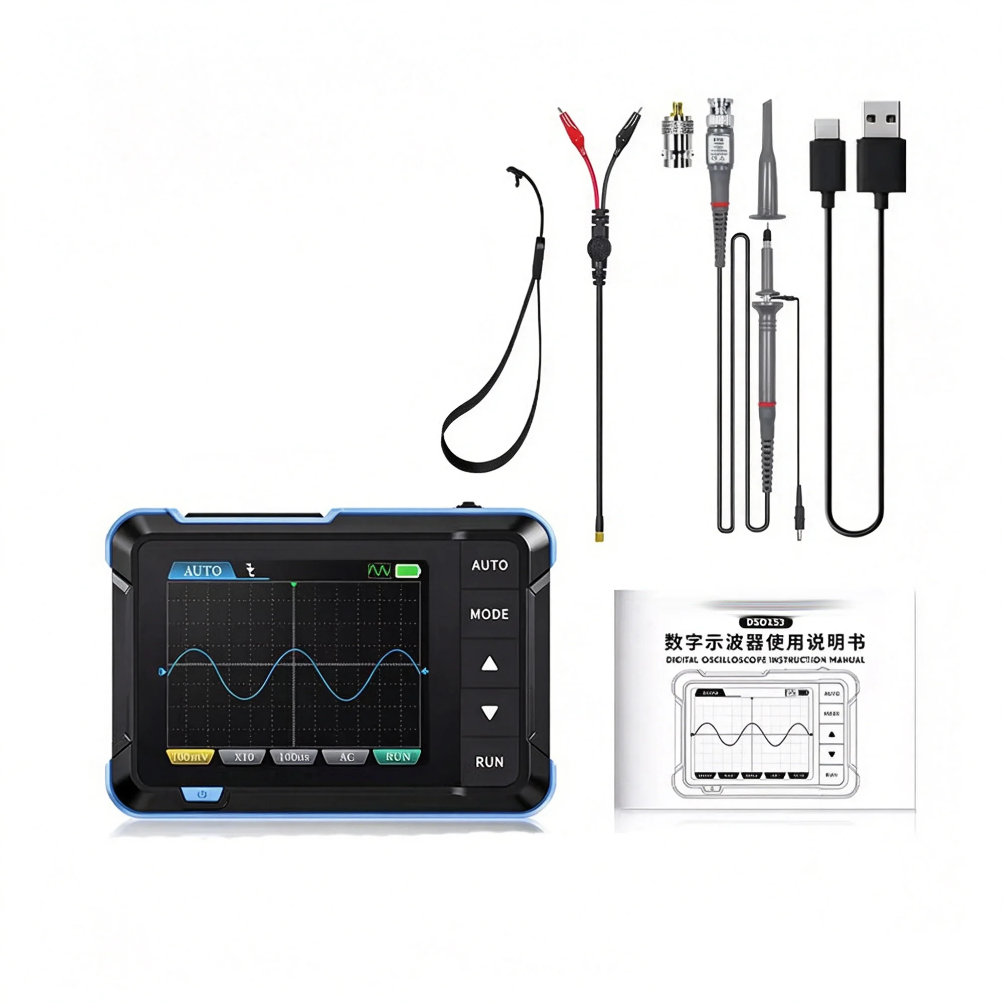 DSO153 Handheld Digital Oscilloscope Multimeter 2 Channel Scope Automotive