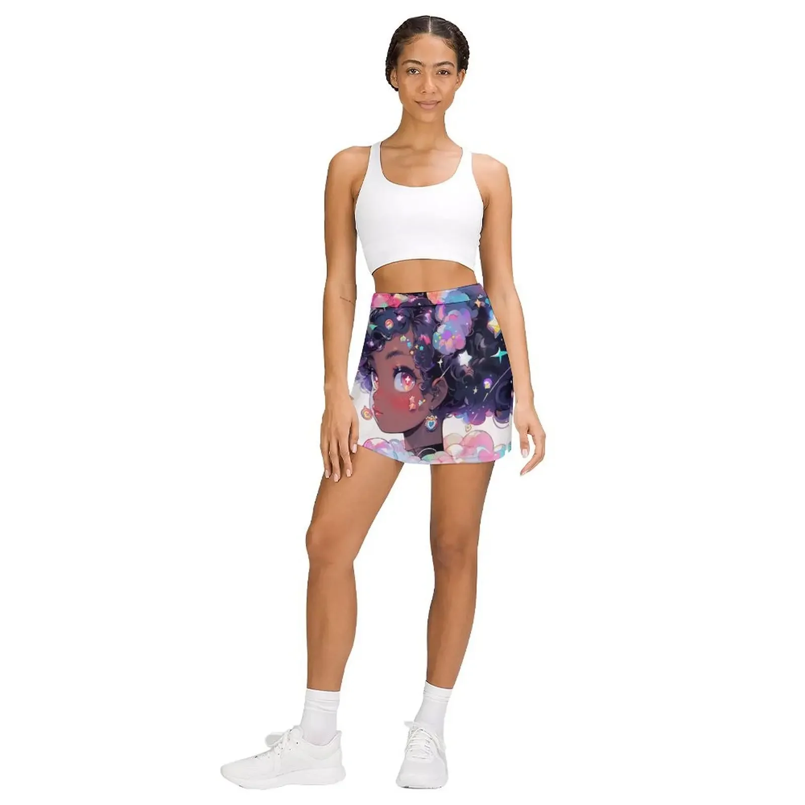 Beautiful Curly Pigtails Anime Girl Mini Skirt Female dress japanese fashion midi skirt for women Summer women's clothing